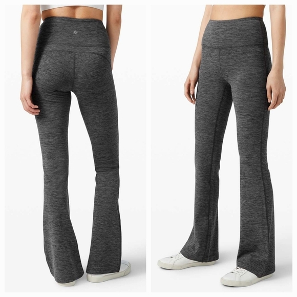 Lululemon Groove Pant Flare in Heathered Black size 0 NWT - Picture 1 of 8